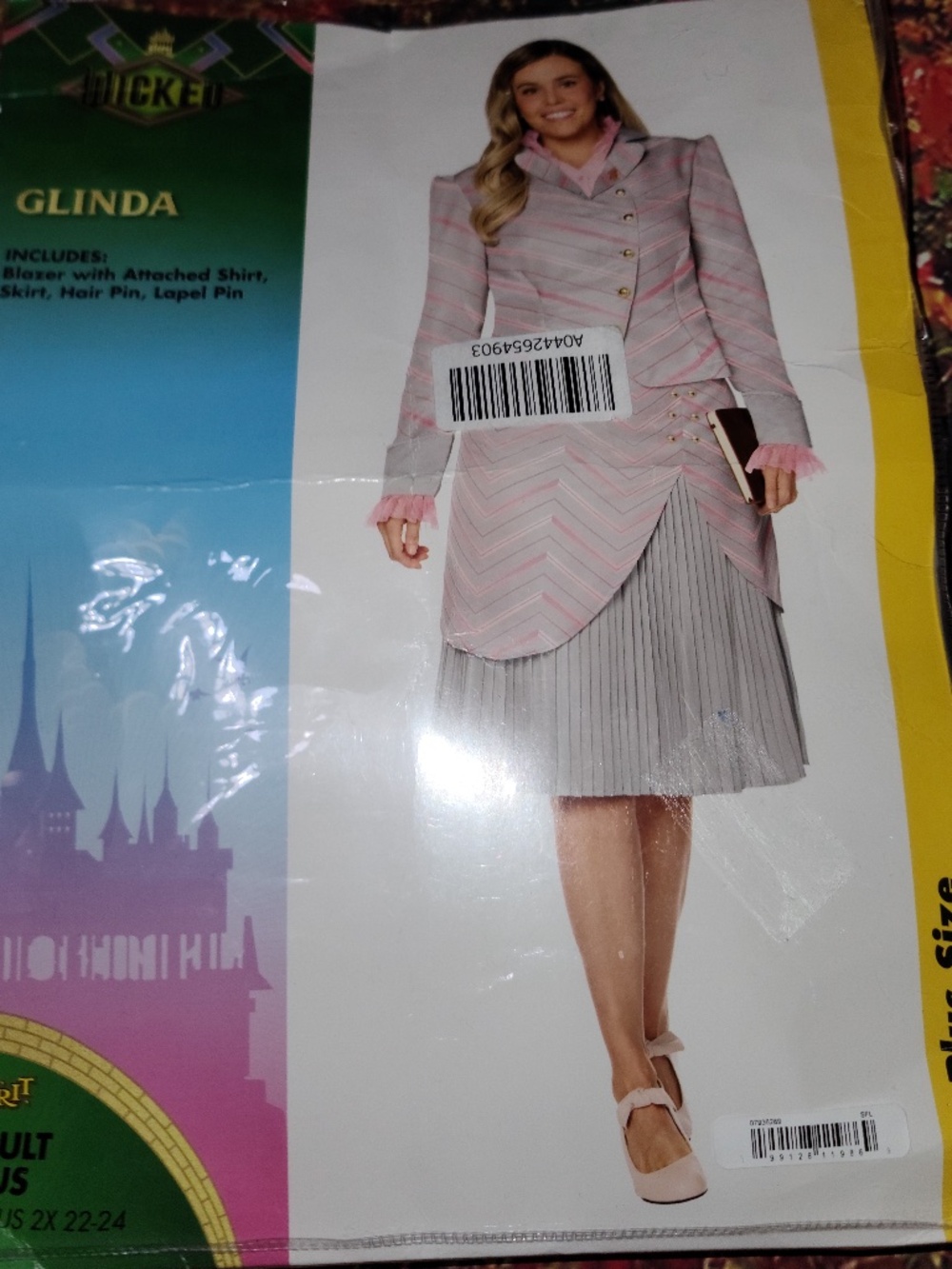 Adult Glinda Uniform Costume - Wicked Plus Sized NWOT